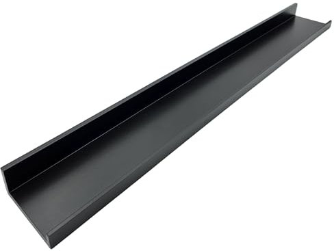 Meinposten Fotoleiste Bilderleiste Schweberegal Holzregal Wandregal Bücherregal Wandboard (Schwarz, Groß 77x10x3,5 cm)