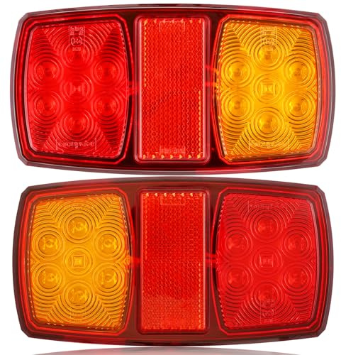 ETUKER LED 12 V 4 funktioner 2 x bakljus för släpvagn belysning bakljus CE-vattentät släpvagn för traktor fordon jordbruk