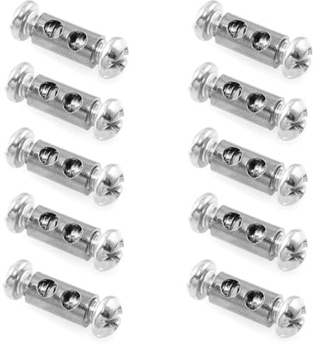 OQKAHIV 10 x Drahtseilklemme, Drahtklemme, Drahtseilklemmen mit Schraubklemmenkappe, Doppelendklemmen für Stahlkabel, Für Metallseil Und Kabel Mit Endmutter Für Markisen, Wäscheseile, Kabelhalterungen