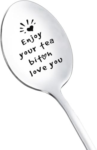 Kindred Cuillère à café ou à thé en acier inoxydable personnalisable pour petite amie, fille, petite amie, maman, amoureuse