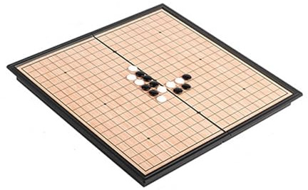 WLH Alexanders Juegos Juego de ajedrez magnético Go, Juego Gomoku portátil con Piedras de plástico convexas Individuales, Estrategia clásica China for niños y Adultos ajedrez(25 * 25 * 2cm)