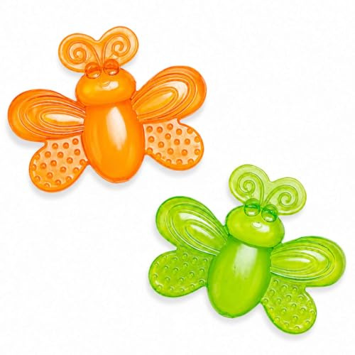 Bo Jungle | Lot de 2 anneaux de dentition réfrigérants Papillon - 10 x 8 cm
