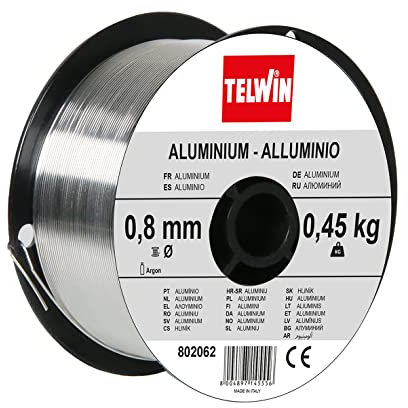 Telwin 802062 - Bobina de hilo aluminio Ø 0,8 (0,45 kg), Gris