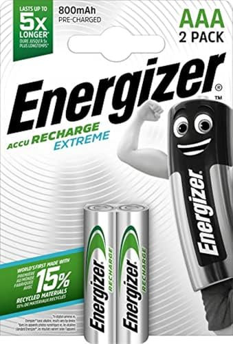ENERGIZER PILAS RECARGABLES ENR EXTREME 800 mAh HR03 BL2 BR, argento