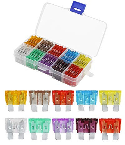 AHL 100x Motocicleta Coche Barco Camión Hoja MIXTA Fusible 5A 7.5A 10A 15A 20A 25A 30A 35A 40A 50A