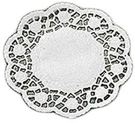 Paderno World Cuisine centrini di carta, rotondi, usa e getta, 14 cm, 250 pezzi, bianco 47686-14