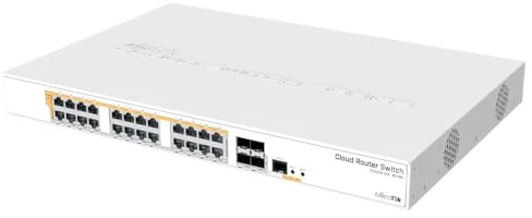 MikroTik CRS328-24P-4S+RM - Managed L2/L3 24-Port Gigabit Ethernet Switch with 4 SFP Ports