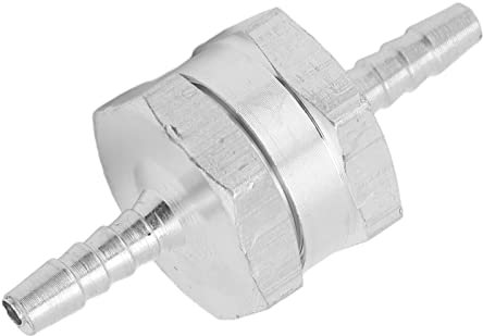 Qiilu Clapet Anti-Retour en Ligne à Sens Unique Anti-Retour Air Eau Gaz Clapet Anti-Retour en Alliage D'aluminium pour Carburant Essence Huile Essence Eau (4mm)