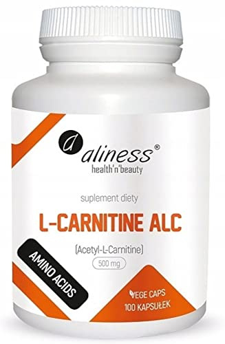 Aliness L-Carnitine ALC 500mg, Niere, Leber, Gehirn, Nahrungsergänzungsmittel, 100 kapseln