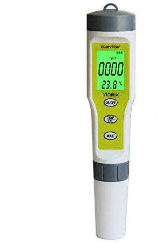 Ph/EC/Temp 3-en-1 Prueba De Penetración Ph Valor Pluma De La Prueba De Calidad del Agua Piscina Hogar De La Detección De PH con Luz De Fondo Fácil de Usar para Profesionales y Principiantes