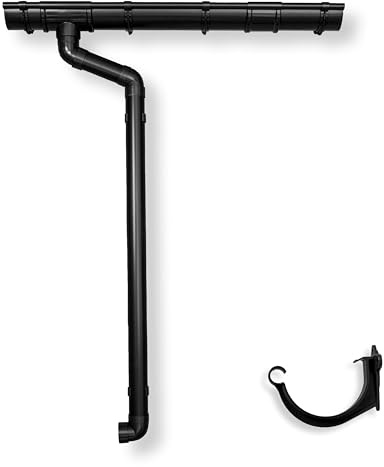 4 Home & Garden Dachrinnen Set RG 100 NW100/125 Anthrazit | Komplettsets mit Fallrohr bis 10m Dachlänge | Typ 300 Fallrohr DN 60 | Kunststoff PVC(Dachlänge 1-Seite bis 500cm)