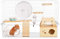 BUCATSTATE Hamsterkäfig mit Zubehör 3 Level, Im Lieferumfang Enthalten: Gratis-Napf, Versteck, Hamsterrad, Wasserflasche, Kleintierkäfig für Rennmäuse, Mäuse und Zwerghamster (62 cm L x 43 cm B)