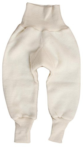Cosilana Baby Pantalón con cintura de forro polar suave, 100% Lana Virgen KBT naturaleza 50 cm