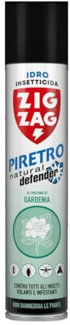 Zig Zag, Insetticida Profumato alla Gardenia, formulazione con acqua contenente estratto di piretro, per insetti volanti, formato 500 ml