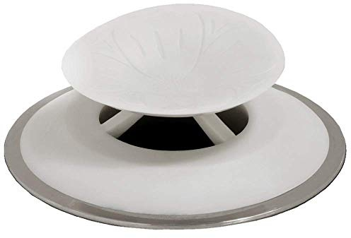 SlipX Solutions Snug Plug Bath Drain Stopper Seals Tightly Around Drain (Fits 1.5 Inch Open Drains, Great for Tubs, Easy Push Open/Close Design)