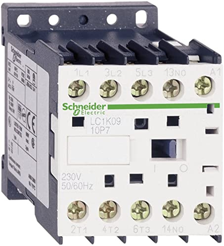 Schneider Electric, TeSys K contactor - 3P - AC-3 <= 440 V 9 A - 1 NC aux. - 230...240 V AC coil, LC1K0901U7