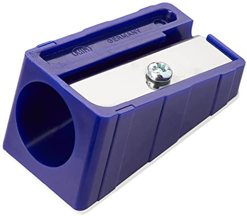 KUM AZ105.01.19-B - Bleistiftspitzer 100-70 B, für Stifte bis Ø 17 mm, mit Bodenplatte, blau, 1 Stück