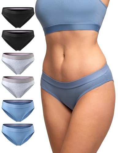 DANISH ENDURANCE 6-Pack Trosor i Ekologisk Bomull, OEKO-TEX Certifierat Material, för Dam