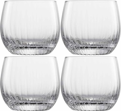 Zwiesel Glas Schott 122325 - Bicchiere da whisky Fortune in vetro di alta qualità, 4 pezzi, altezza: 8,5 cm, diametro: 9,5 cm, capacità: 400 ml