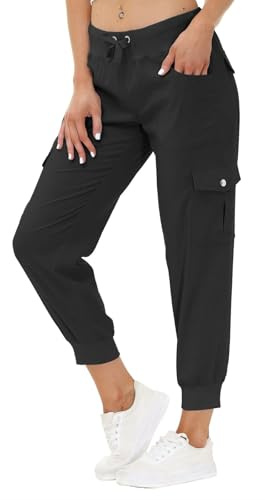 JINSHI Pantaloni Donna Cargo Pantalone Lungo Sportivo Leggero Lavoro Jogging Pant con Tasche