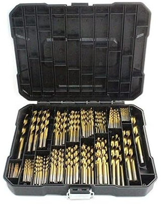 230 PCS Twist Drill Bit Set, 135° Tip & Hex Shank Jobber Twist Drill Bits Size from 1.5mm up to 10mm for Drilling in Wood/Plastic/Fiberglass (230PCS + Plastic Case)