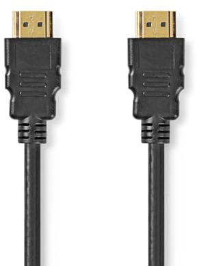 NEDIS Cavo HDMI ™ ad alta velocità con Ethernet, connettore HDMI™ | connettore HDMI™ | 4K@60Hz | 18 Gbps | 1,50 m | rotondo | PVC | nero | sacchetto di plastica