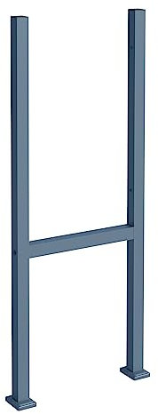 Toboli Paketbox Ständer Anthrazit 610 x 115 x 1500 mm, Standfuß mit 2 Pfosten für Briefkasten Paketkasten Mailbox, Briefkastenständer aus Stahl für Standbriefkasten