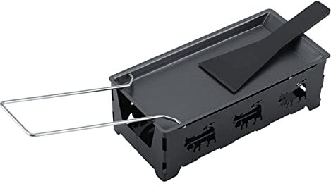 Yctze Rotaster per Raclette di Formaggio Antiaderente Portatile con Teglia da Forno, Set da Fornello per Grigliate in Domestica, Mini Griglia per Raclette per Fondere il
