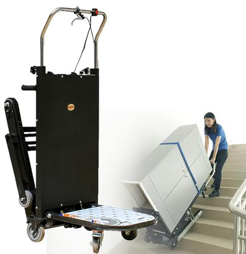 RoyceBee Electric Stair Climbing Hand Trucks Heavy Duty, 1102 LBS Hand Trucks High Load 500KG Capacity Electric Stair Climbing Hand Trucks Dolly Cart with Rubber Tracks