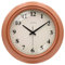 WONZOM Reloj de Pared marrón Vintage,25 cm/10 Pulgadas Minimalista, silencioso, Retro, Decorativo, para Sala de Estar, Cocina, Dormitorio, baño, Oficina