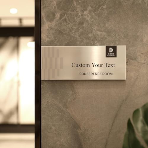 Custom Stainless Steel Office Door Sign – Personalized Nameplate for Wall or Door, Business Room Name Tag, Engraved Metal Office Plaque for Indoor Use