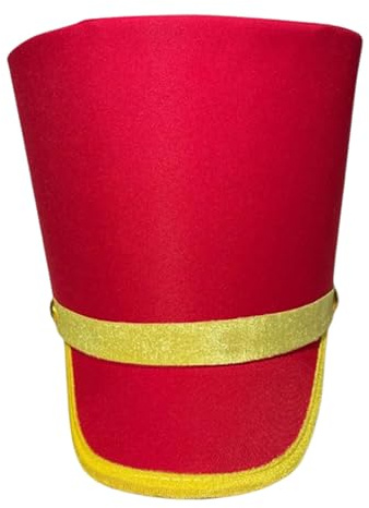 Forum Novelties Adult Deluxe Toy Soldier Hat, Red/Gold, One Size