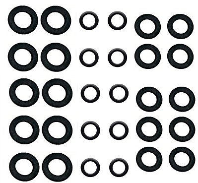 TOPWAYS® Profi System Dichtungs-Satz: Dichtungsring-Sortiment zum Austauschen Alter Dichtungen,Vielseitiger Dichtungsring für Duschschlauchdie, Washers Replacement Kit O-Ring Ersatzkit