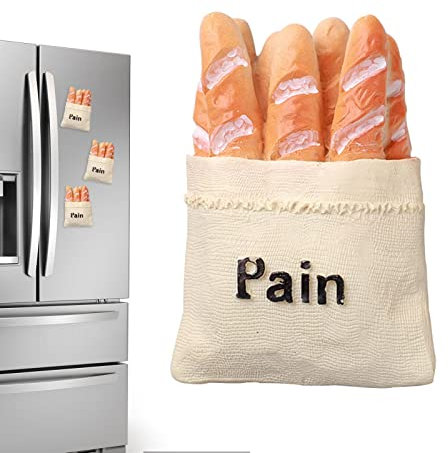 Tioheam Magneti per Pane | Calamite Alimentari per Calamite da frigo - Magneti per Frigorifero con Cibo in Resina Magneti a Forma di Cibo Creativo, Magnete per Decorazioni per la casa