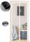 Fliegengitter Tür Magnet Insektenschutz, Verschiedene Größen, 90 x 220cm, Magnetvorhang ist Ideal für Balkontür Wohnzimmer und Terrassentür, Kinderleichte Klebemontage Ohne Bohren, Weiße Streifen