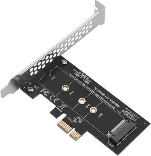 YABOANG NVME M.2 SSD M-Key to PCI-e 3.0 x1 Host Controller Expansion Card,Supports M2 NGFF PCI-e 3.0, 2.0 or 1.0
