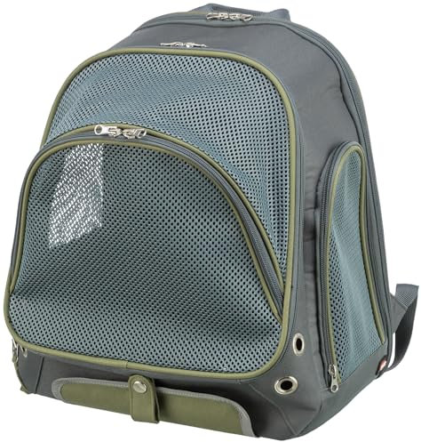 TRIXIE Hunde-Rucksack Lyla - Hunderucksack bis 8kg - Rucksack für Hunde mit Außentaschen, integrierter Kurzleine und Schultergurt, aus atmungsaktivem Mesh - 28830
