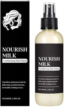 Milk Haarspülung Hair Spray, leichte Formel ohne Ausspülen, Hitzeschutz Für Haare,Glanzspray Für Geschmeidige, trockenes und sprödes Haar, pflegt das Haar (1 PCS)