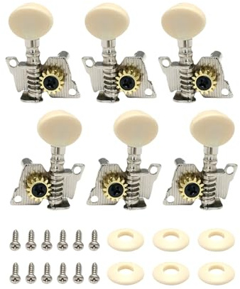 Confezione Da 6 Accordatori Per Paletta Chitarra Chiavi Accordatura Elettrica Pioli Cordiera Struttura Un'accordatura Precisa Regolazione Rapida Delle Corde Pioli