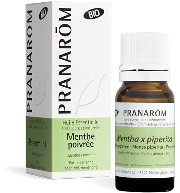 PRANARÔM - Menthe Poivrée BIO - Huile Essentielle Chémotypée - Digestion & Tonus - 100% Pure Et Naturelle - HECT - 10 ml