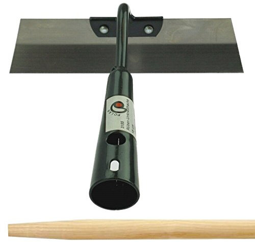 BG Bau- und Gartengeräte HgmbH Polar Gartenhacke Unkrauthacke gebogenes Blatt 150-180 mm breit 150 cm Stiel, Modell:3155S (18 cm)