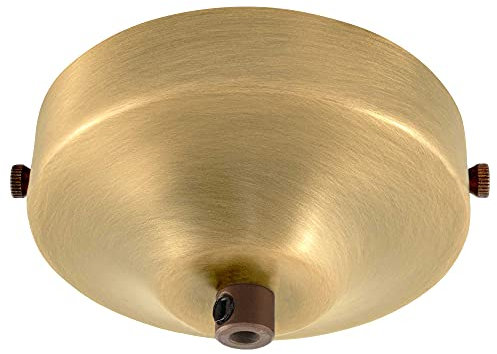 ElekTek Rosone da soffitto concave con diametro 100 mm con staffa cinturino e serracavo Ideale per lampadine a sospensione vintage a filamento Finiture metalliche e verniciate a polvere Ottone Antico