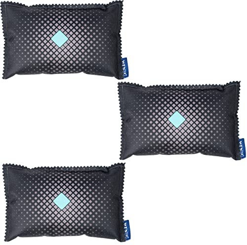WENKO Déshumidificateur universel, set de 3, réutilisable, aide à lutter contre les vitres embuées, coussin avec 350 g de granulé déshumidificateur, 11,5 x 3 x 19 cm.