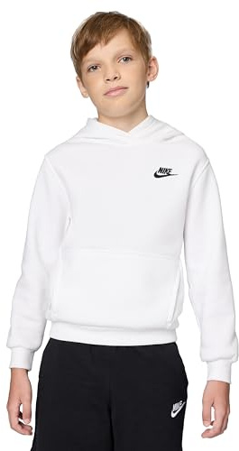 Nike Hooded Long Sleeve Top K NSW Club FLC HDY Lbr, White/Black, FD3000-100, XL