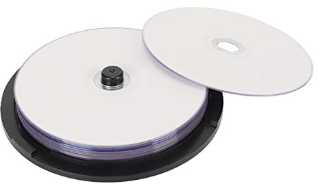 Shanrya Disque Vierge DVD R, Longue Durée de Stockage Disques Multimédias DVD R Enregistrables Capacité de 4,7 Go pour la Famille (50PCS)