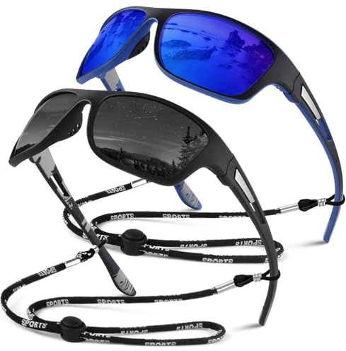 Sunier Gafas de Sol Hombre Mujer Polarizadas Deportivas Gafas de Sol Conduciendo Pesca Ciclismo Protección 100% UV400