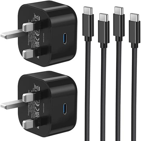 Samsung USB C Charger Plug and Cable 1M 2PACK, Type C Fast Charging PD with USBC Lead 1M for Samsung Galaxy S25/S24 S23/S22/S21/S20/A56/A55/A54/A53/A17/A16/A15/A14/A32/A34/A33/A35/A36/A25/A26/A22/A23