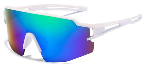 MUSELK Lunettes de soleil de sport pour homme et femme - Lunettes de soleil polarisées pour activités de plein air, VTT, vélo de route, cyclisme, ski, lunettes de soleil avec UV400