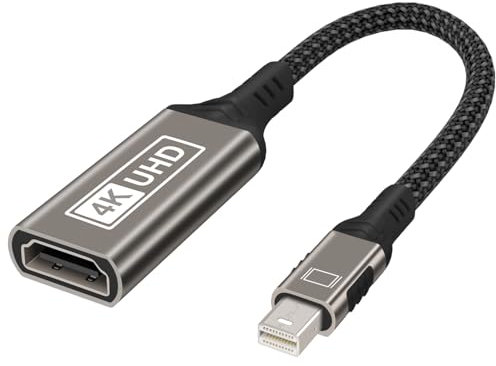 Mini DisplayPort to HDMI Adapter 4K, Mini DP to HDMI Adapter, Thunderbolt 2 to HDMI Converter Compatible with MacBook Air/Pro, Microsoft Surface Pro/Dock, Monitor, Projector and More