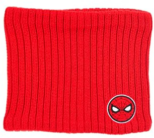 Marvel Spider-Man - Bufanda tubular para niños, con licencia oficial, talla única, a partir de 3 años, cálida y suave, accesorio de invierno, regalo para niños, rojo, Talla única